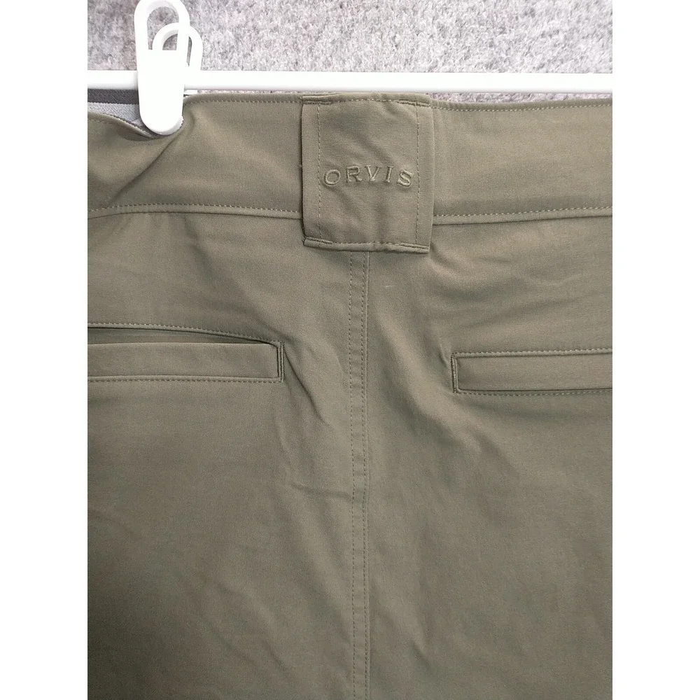 Orvis Mens Khaki Green Stretch Cargo Shorts Size 40 Lightweight Hiking Outdoor
